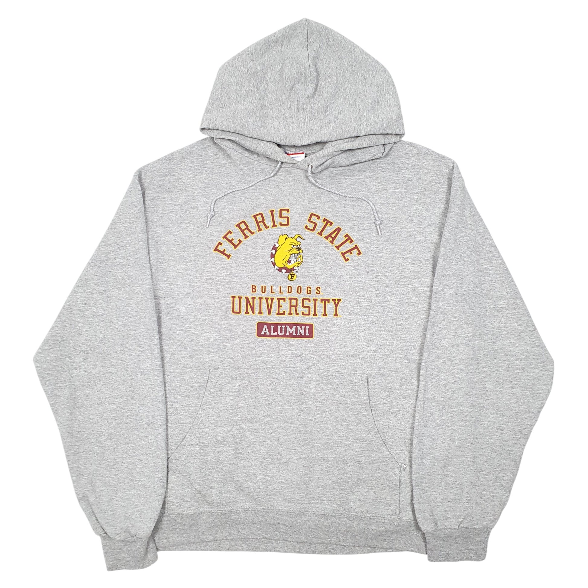 Mens Champion Grey Hoodie Ferris State University Bulldogs USA