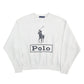 Womens White Polo Ralph Lauren Spellout Crewneck Jumper