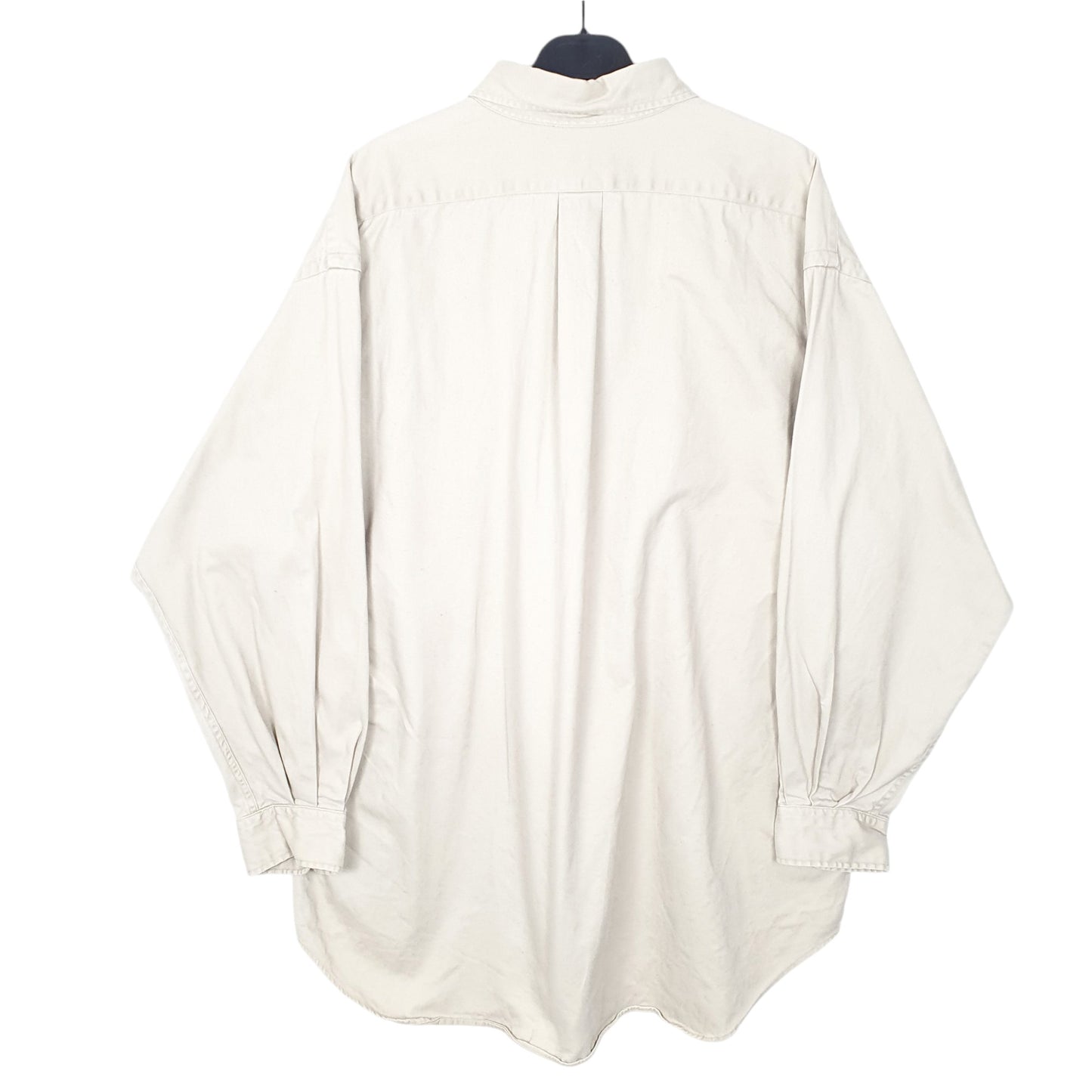 Mens Beige Ralph Lauren Oxford Heavy Overshirt Long Sleeve Shirt