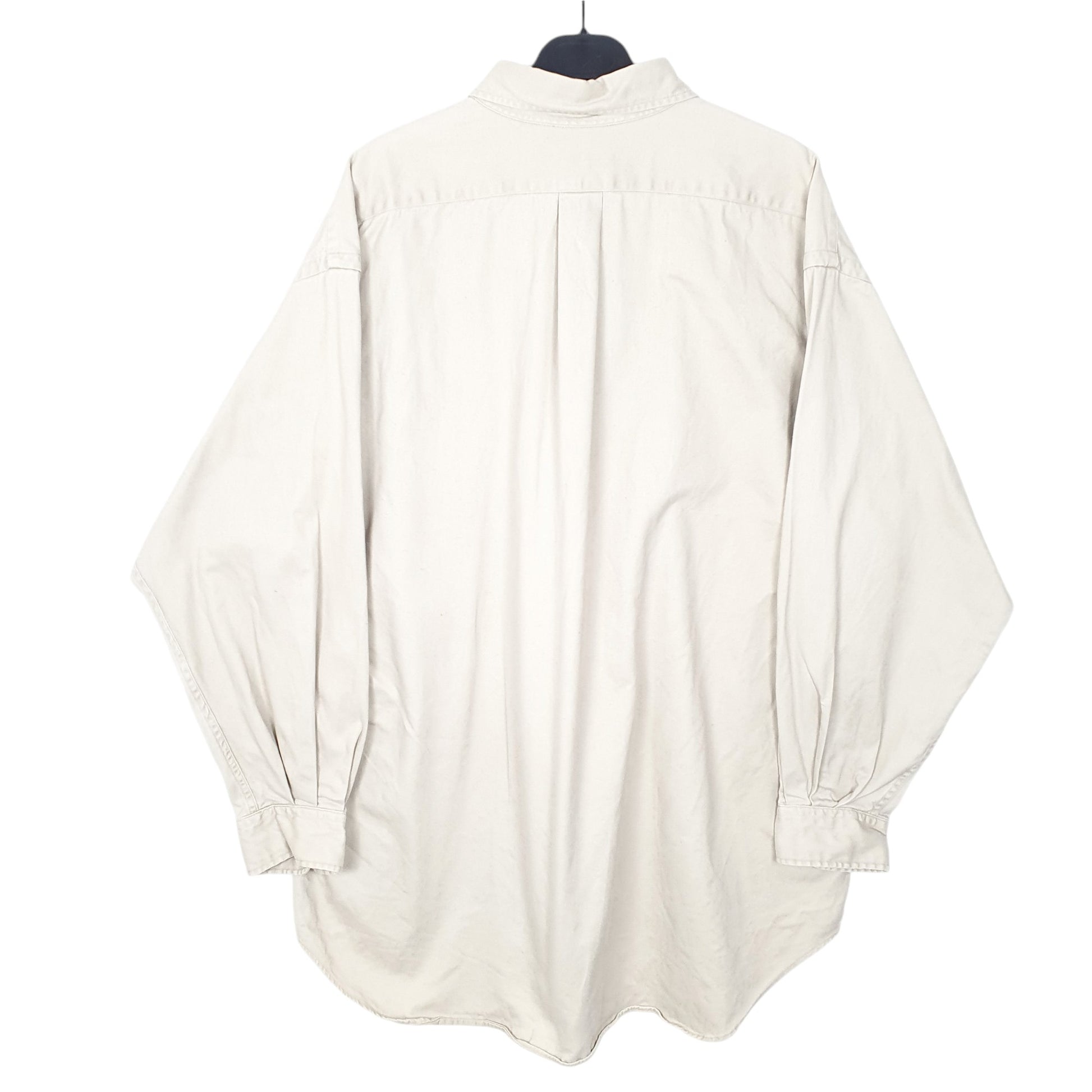 Mens Beige Ralph Lauren Oxford Heavy Overshirt Long Sleeve Shirt