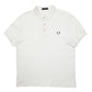 Mens White Fred Perry  Short Sleeve Polo Shirt