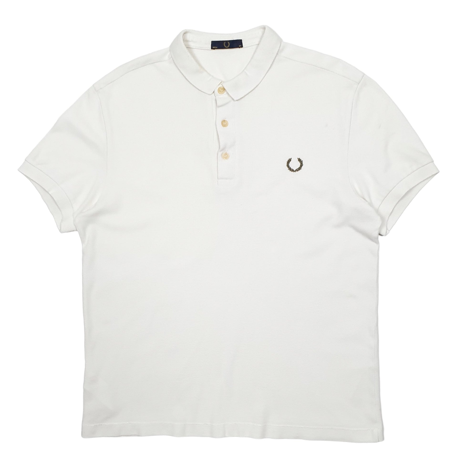 Mens White Fred Perry  Short Sleeve Polo Shirt