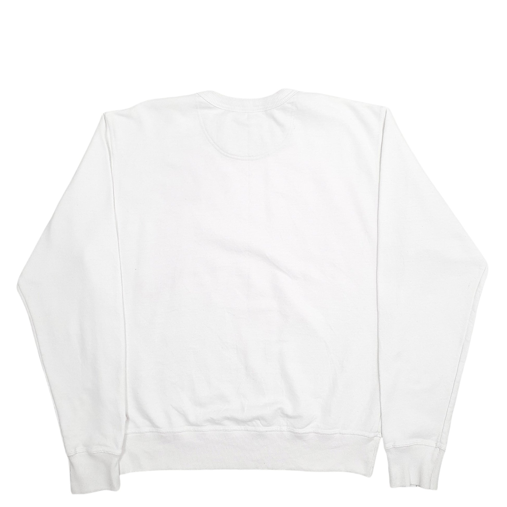 Mens White Champion Spellout Crewneck Jumper