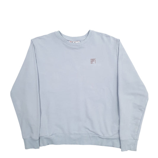 Womens Blue Fila  Crewneck Jumper