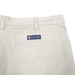 Mens Beige Chaps Double Pleated Chino Shorts