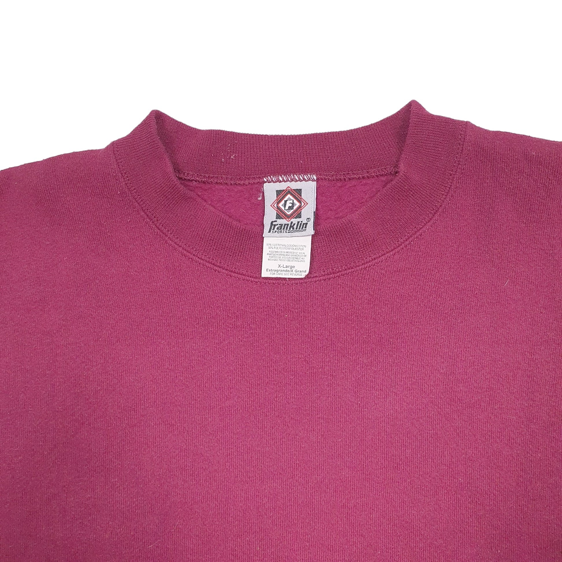 Mens Burgundy Franklin Sports  Crewneck Jumper