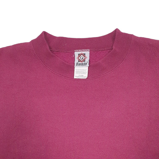 Mens Burgundy Franklin Sports  Crewneck Jumper