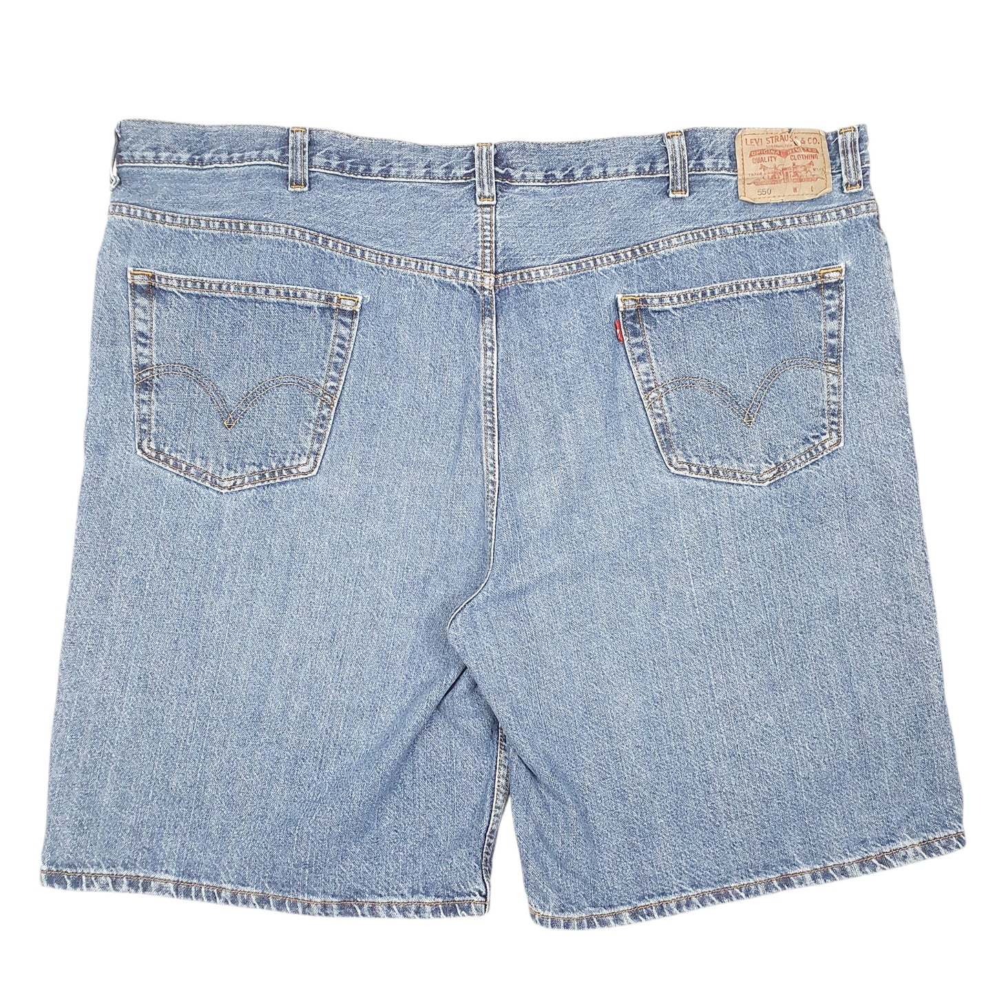 Mens Blue Levis Denim Jeans Jorts 550 Relaxed Baggy Denim Shorts