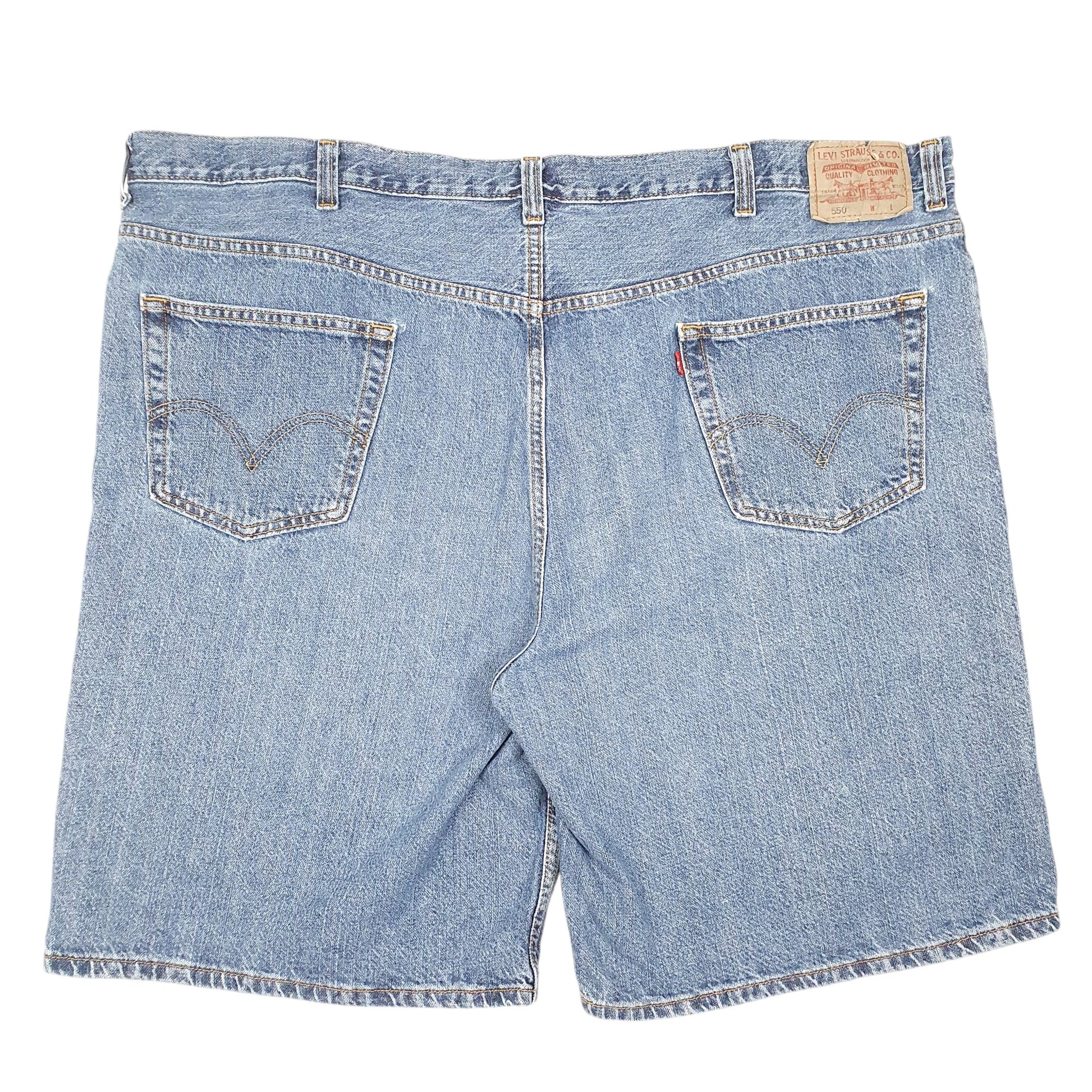 Mens Blue Levis Denim Jeans Jorts 550 Relaxed Baggy Denim Shorts