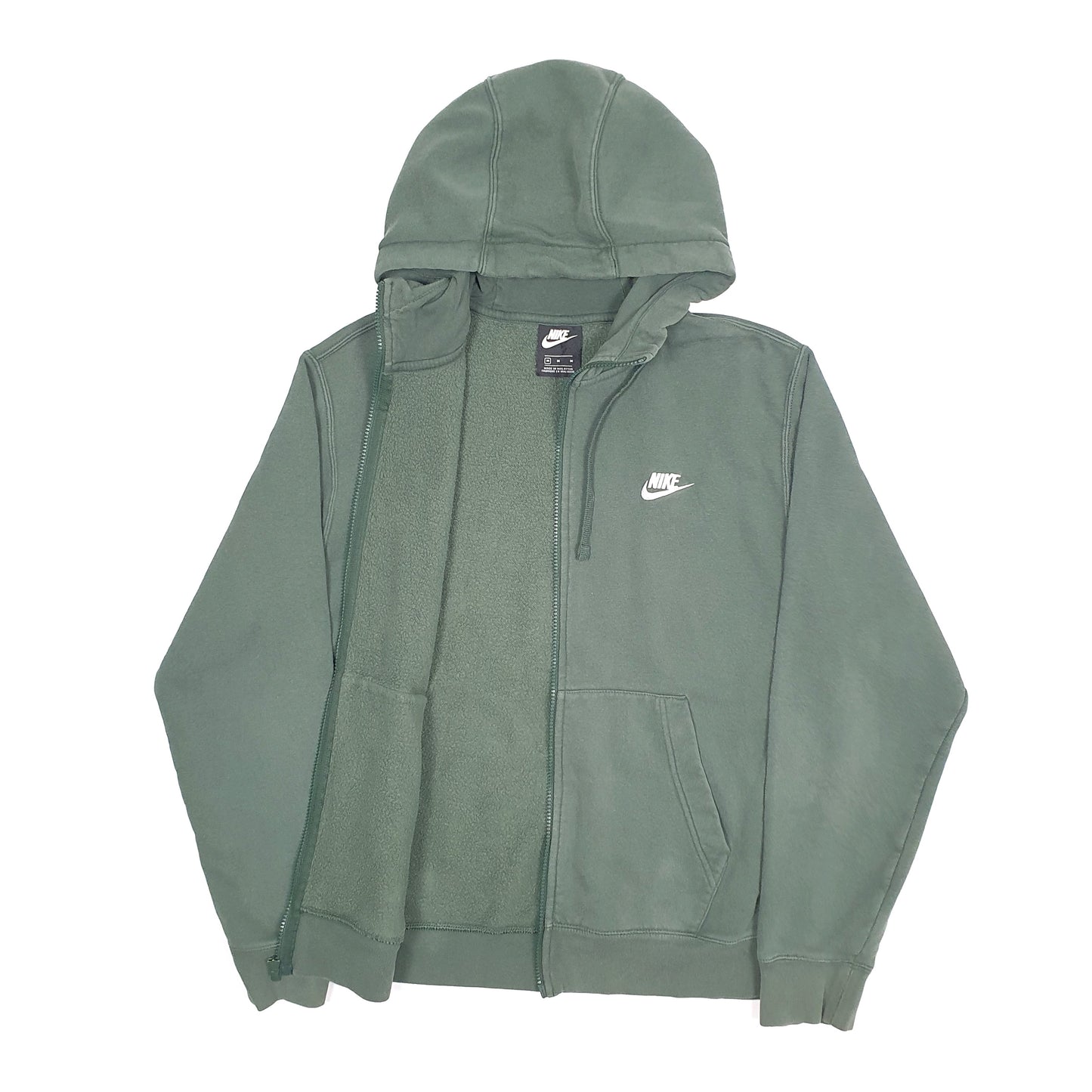 Mens Green Nike Hoodie Full Zip Jumper