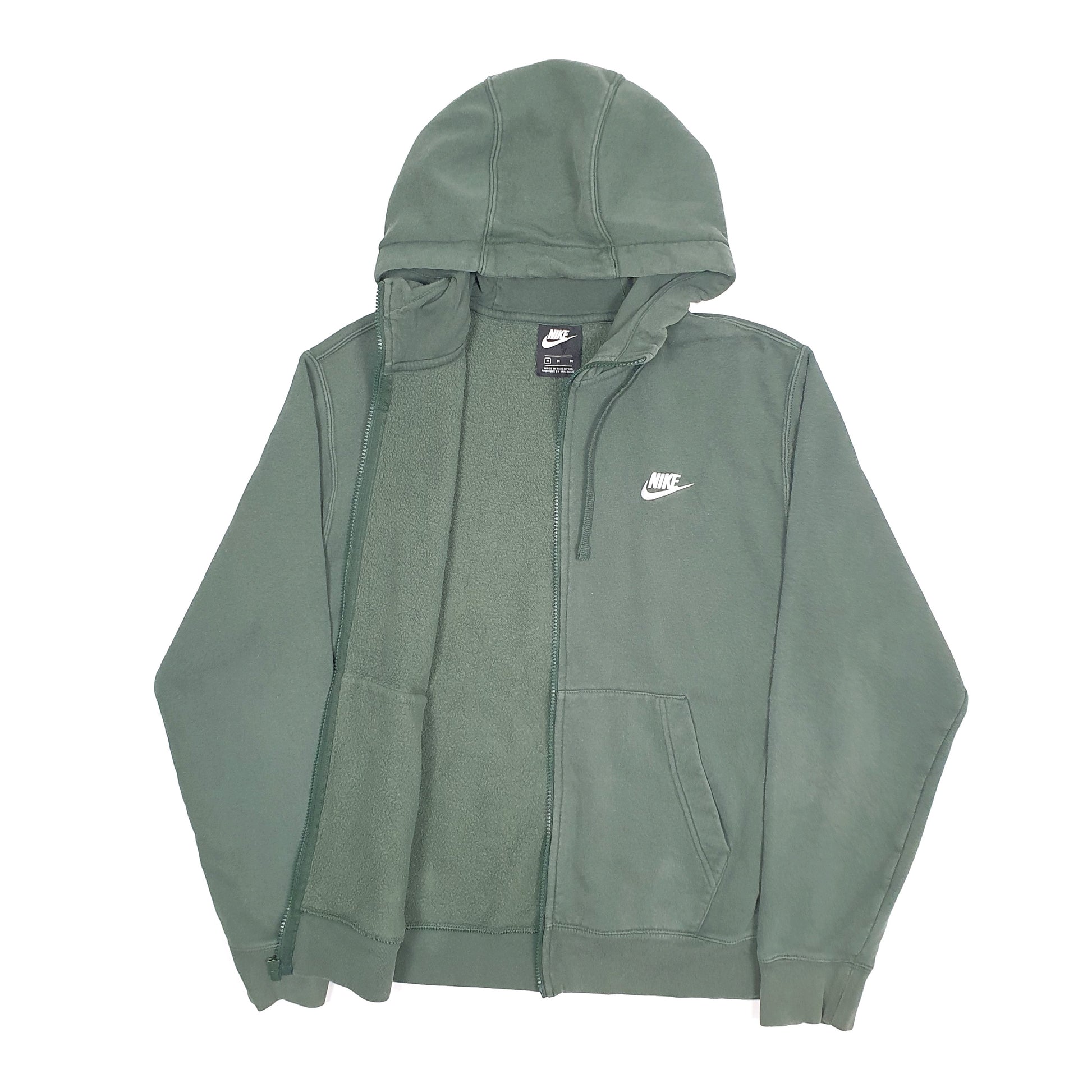Mens Green Nike Hoodie Full Zip Jumper