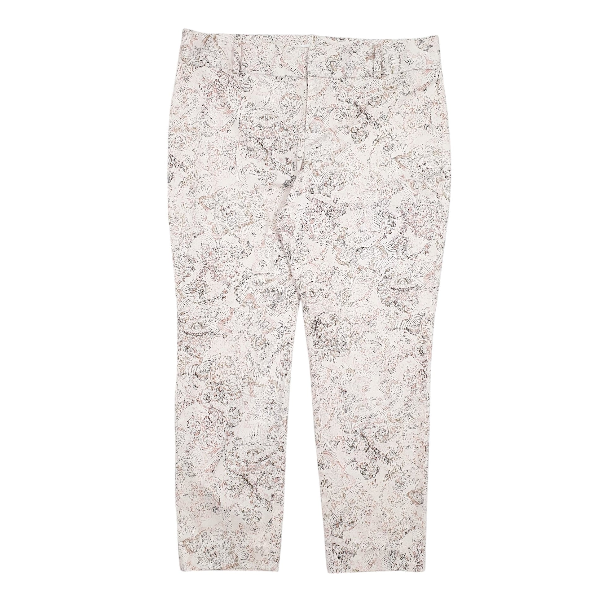 Womens Cream Calvin Klein Patterns Chino Trousers