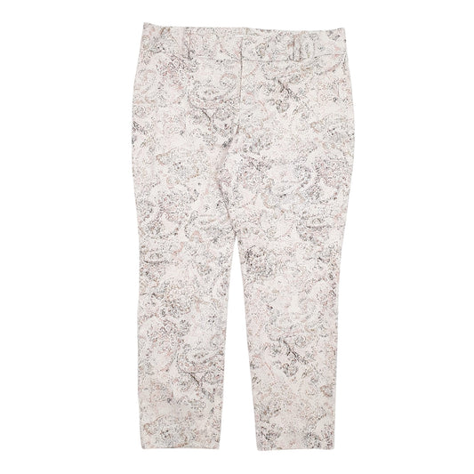 Womens Cream Calvin Klein Patterns Chino Trousers