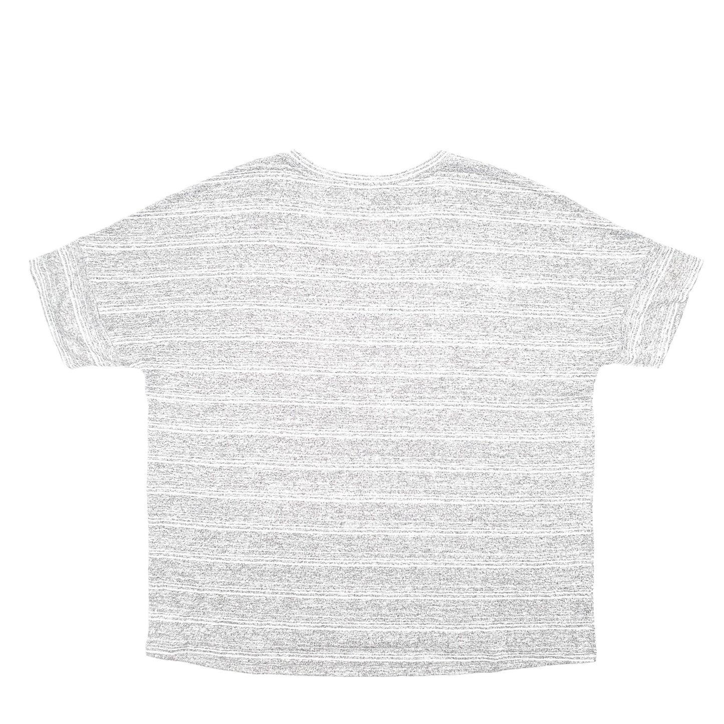 Womens Grey Calvin Klein Stripe Jeans V Neck Short Sleeve T Shirt