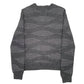 Womens Grey Calvin Klein Blend Merino Knit Italian Yarn Crewneck Jumper