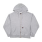 Mens Grey Dickies Hoodie Workwear Full Zip Jumper