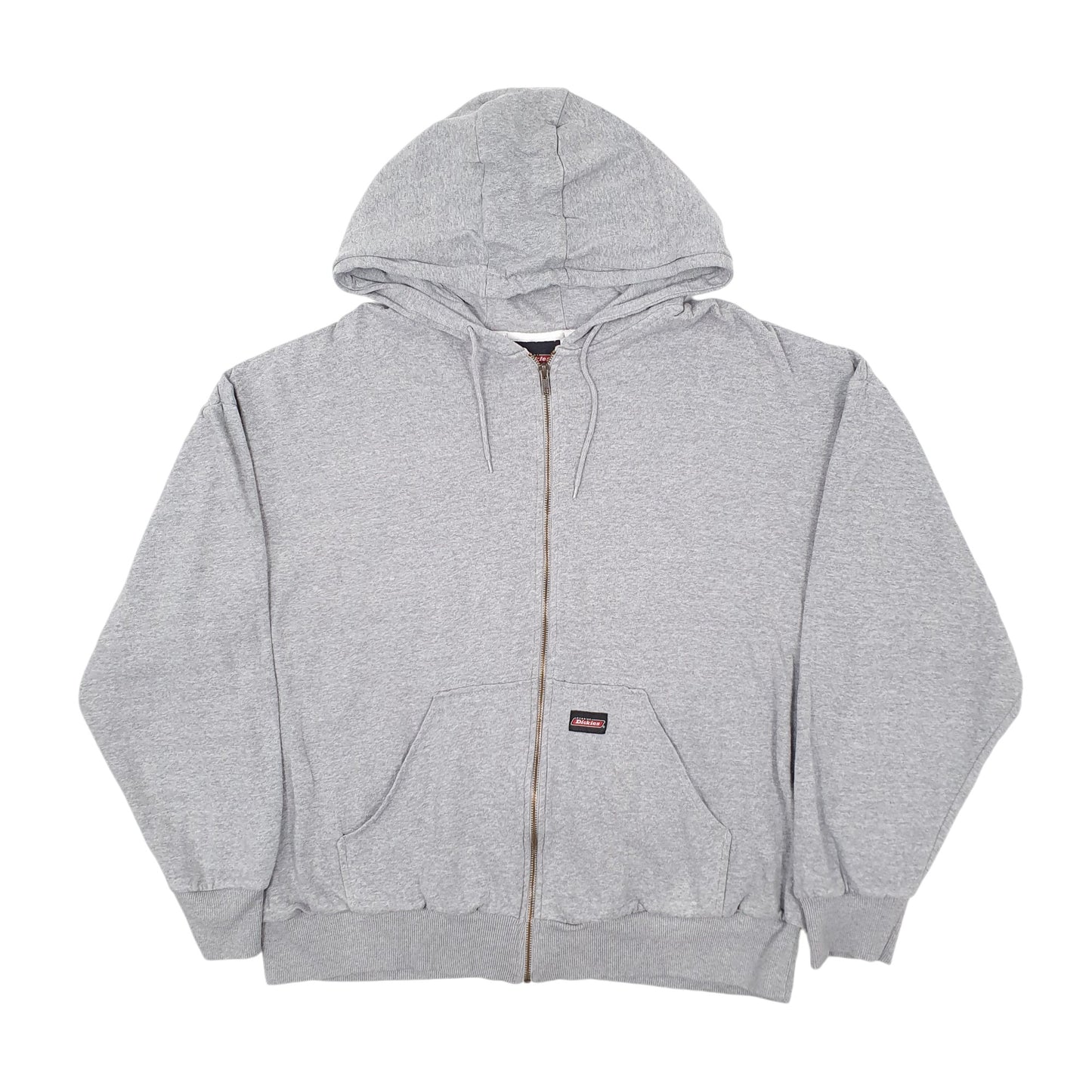 Mens Grey Dickies Hoodie Workwear Full Zip Jumper