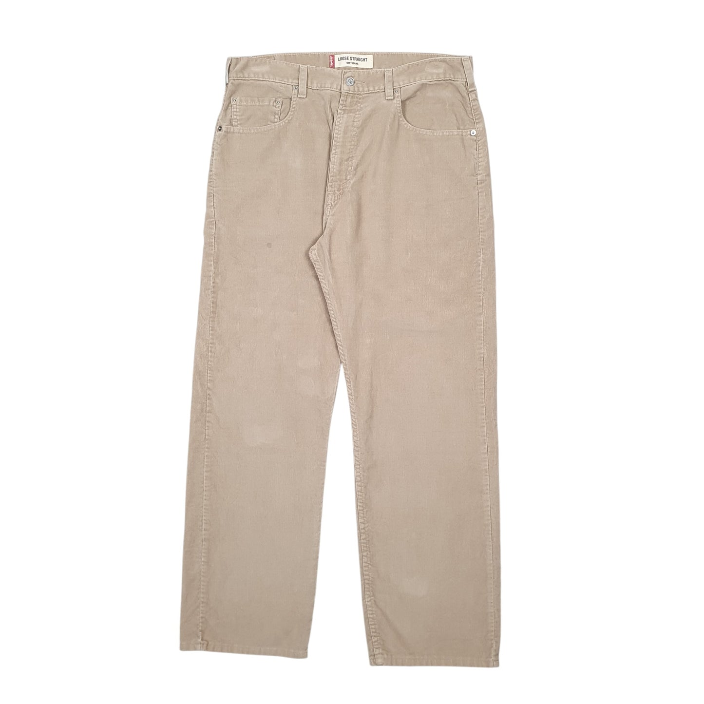 Mens Beige Levis 569 Corduroy Trousers