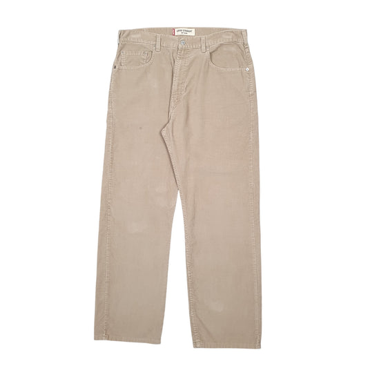 Mens Beige Levis 569 Corduroy Trousers