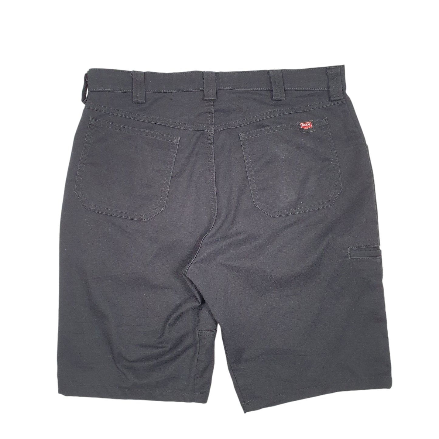 Mens Black Red Kap Workwear USA Ripstop Chino Shorts