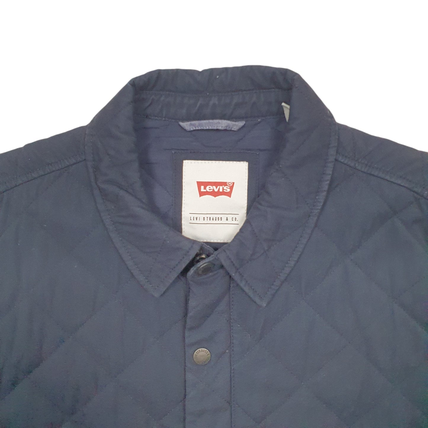Mens Navy Levis Shacket Padded Coach  Coat