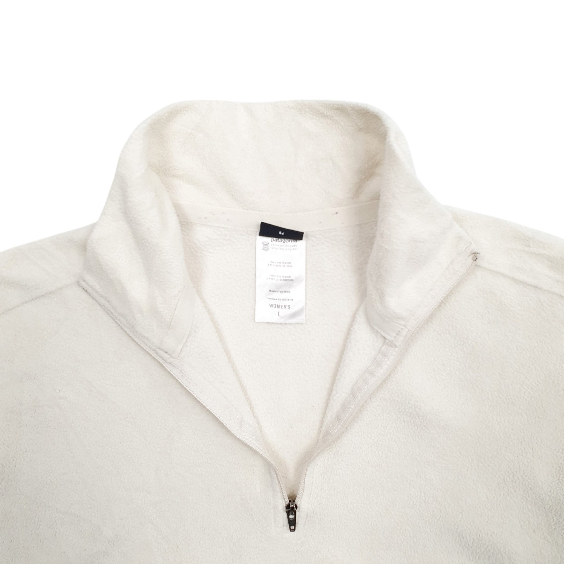 Womens Cream Patagonia  Quarter Zip Jumper