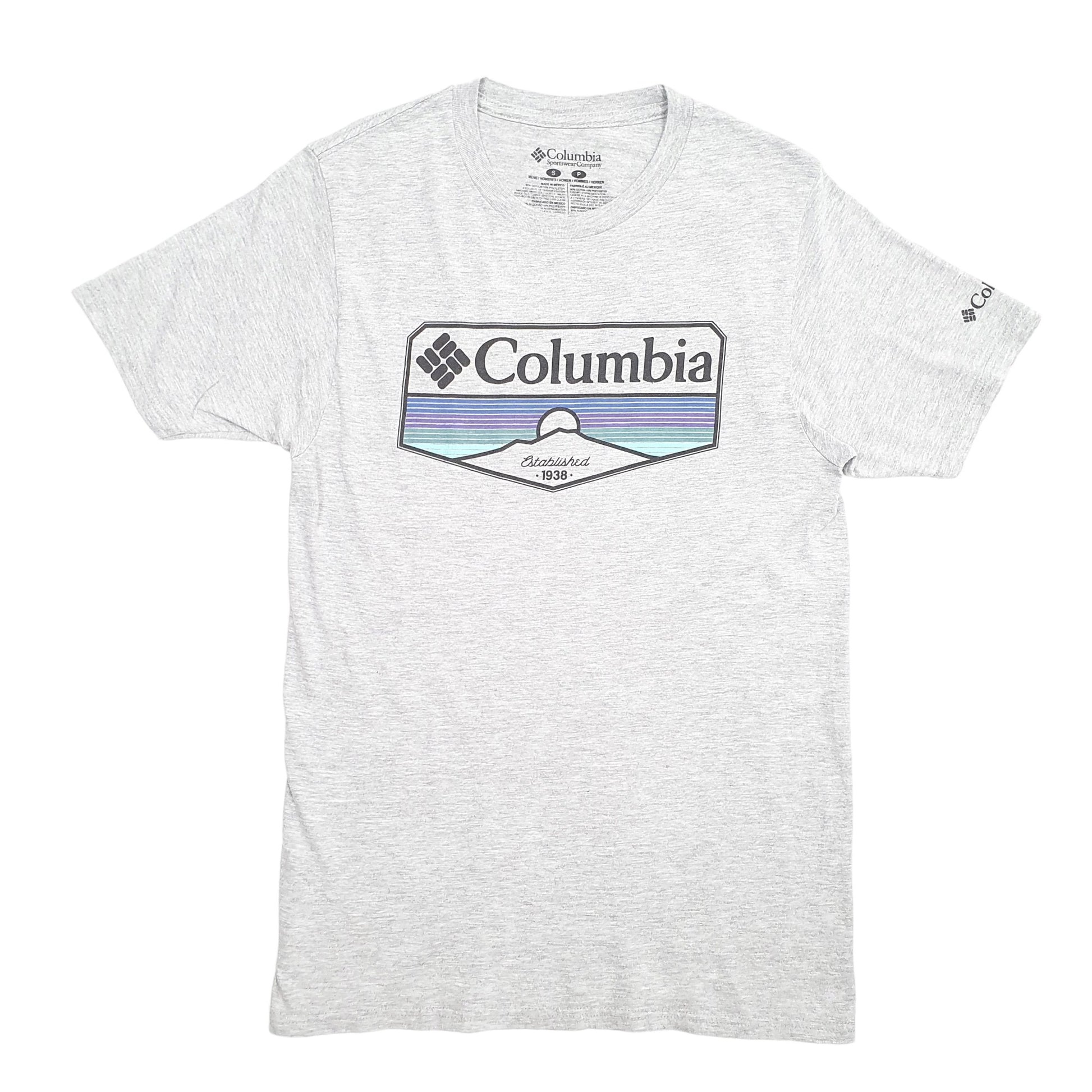 Mens Grey Columbia Sportswear  Short Sleeve T Shirt