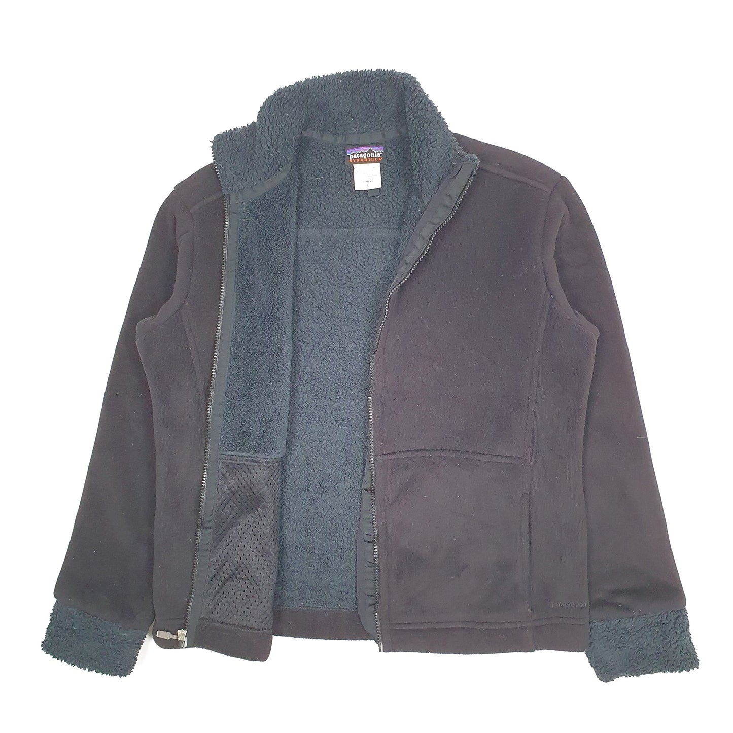 Womens Black Patagonia Synchilla Windzone Full Zip Jumper