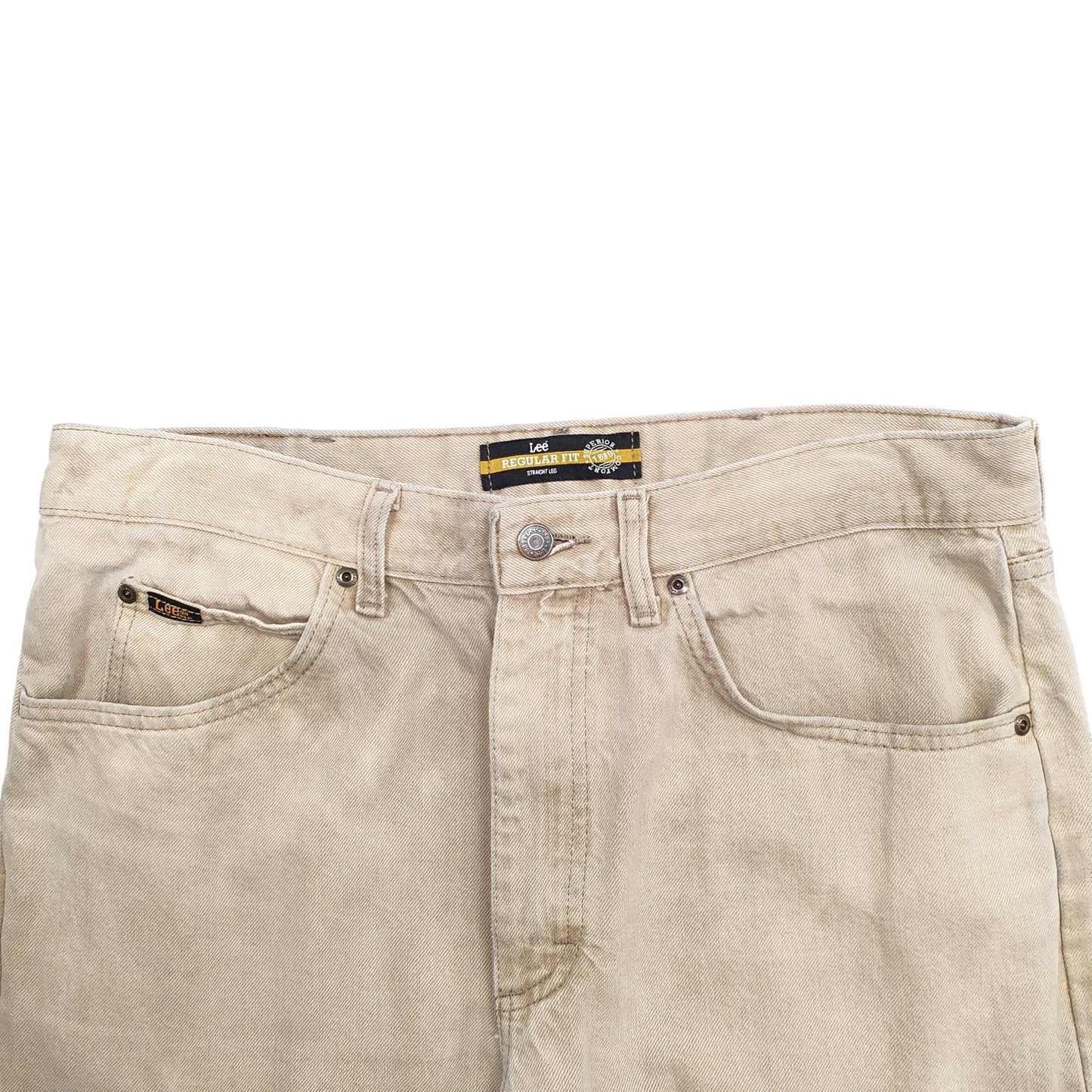 Mens Beige Lee  Casual JeansW36 L34