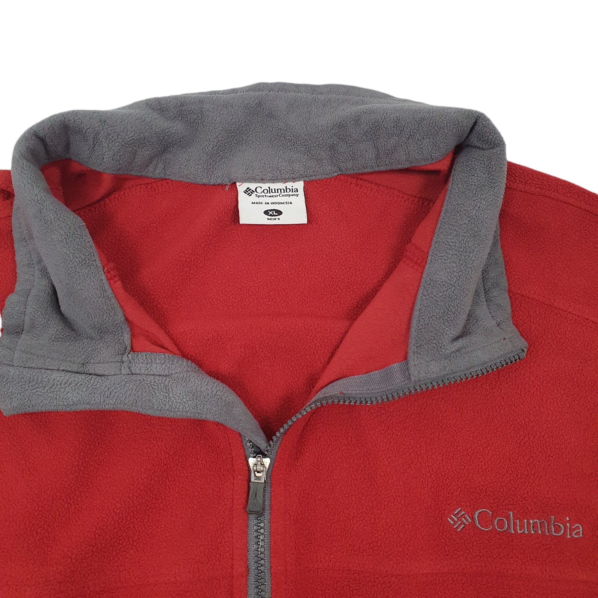 Mens Red Columbia Omni-Shield Quarter Zip Jumper