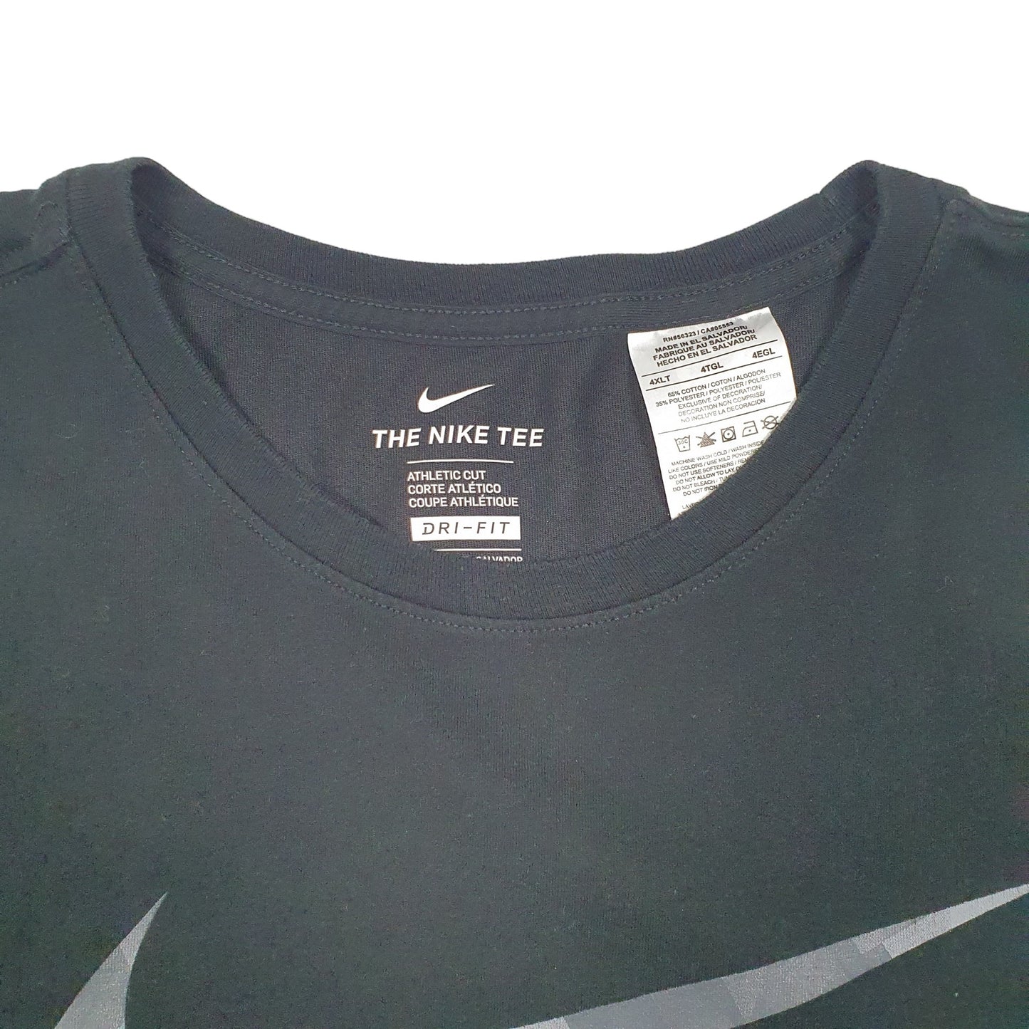 Mens Black Nike Swoosh Dri Fit Short Sleeve T Shirt