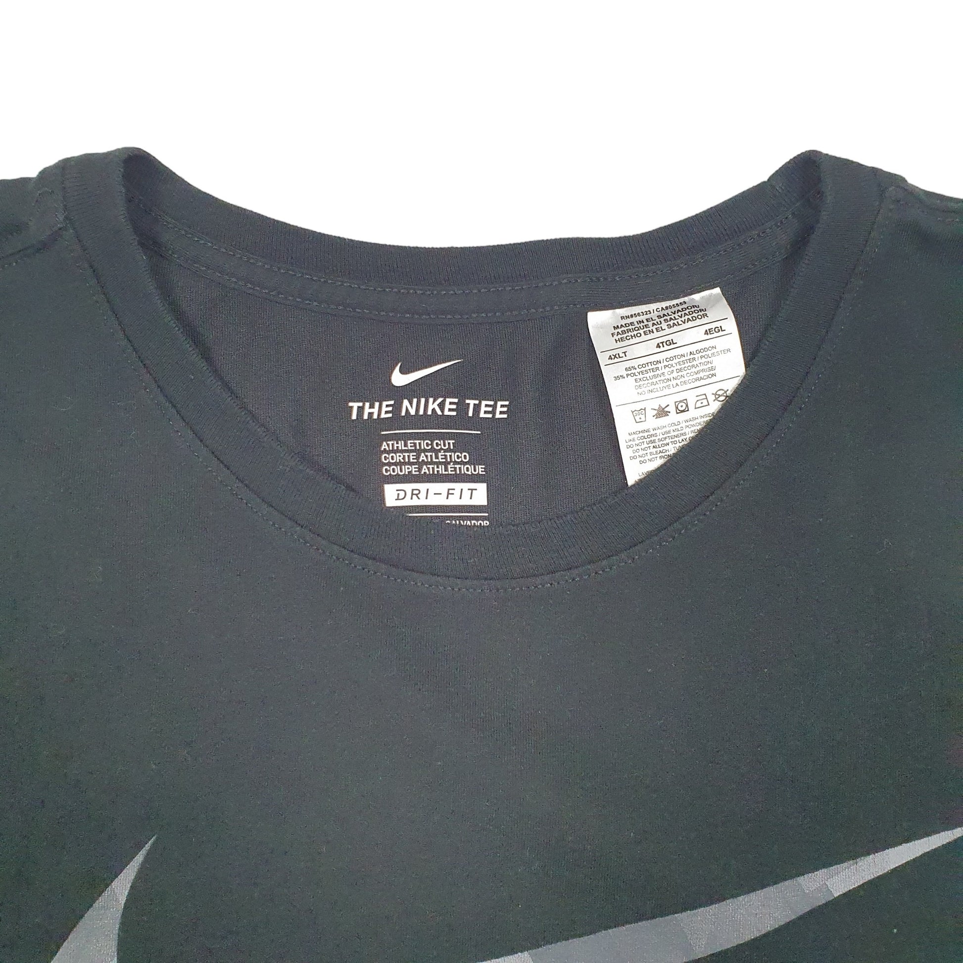 Mens Black Nike Swoosh Dri Fit Short Sleeve T Shirt