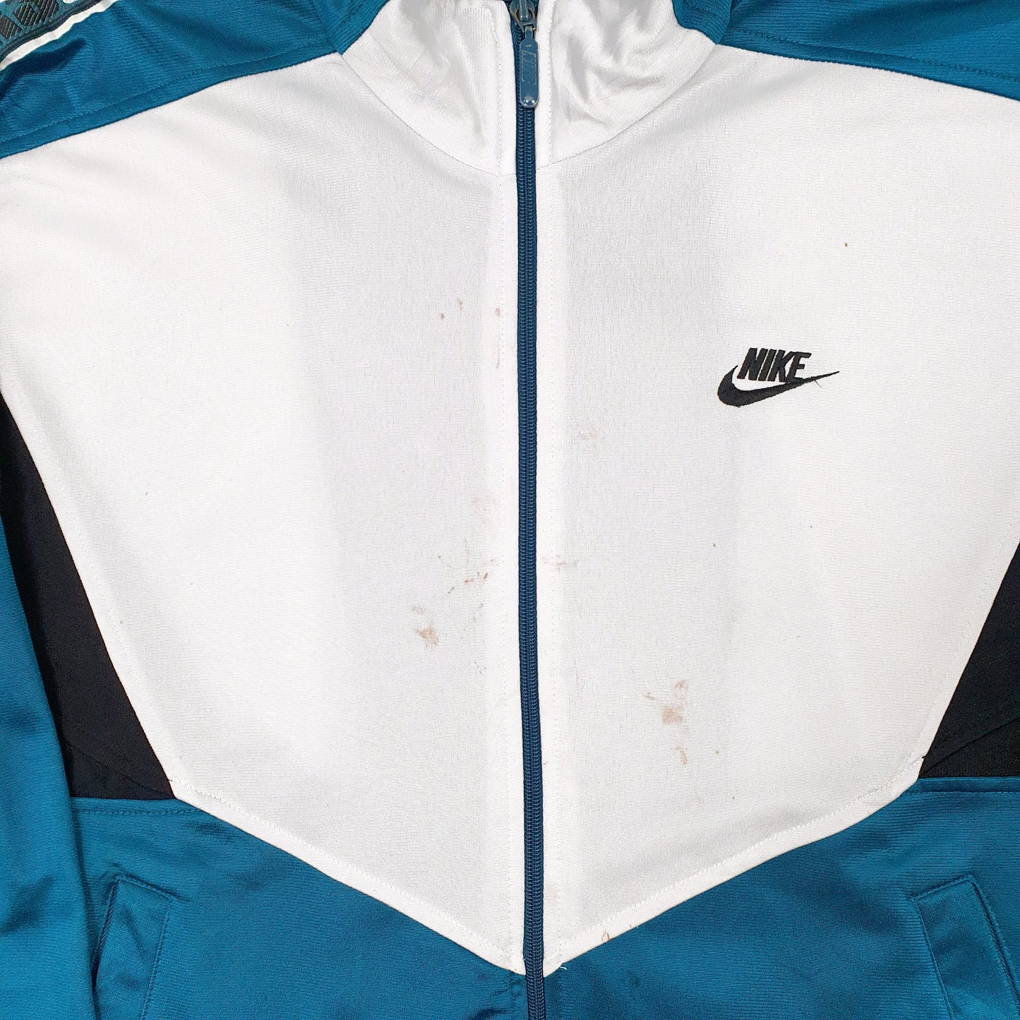 Mens Blue Nike Vintage 1990s Tracksuit Top Full Zip Jumper