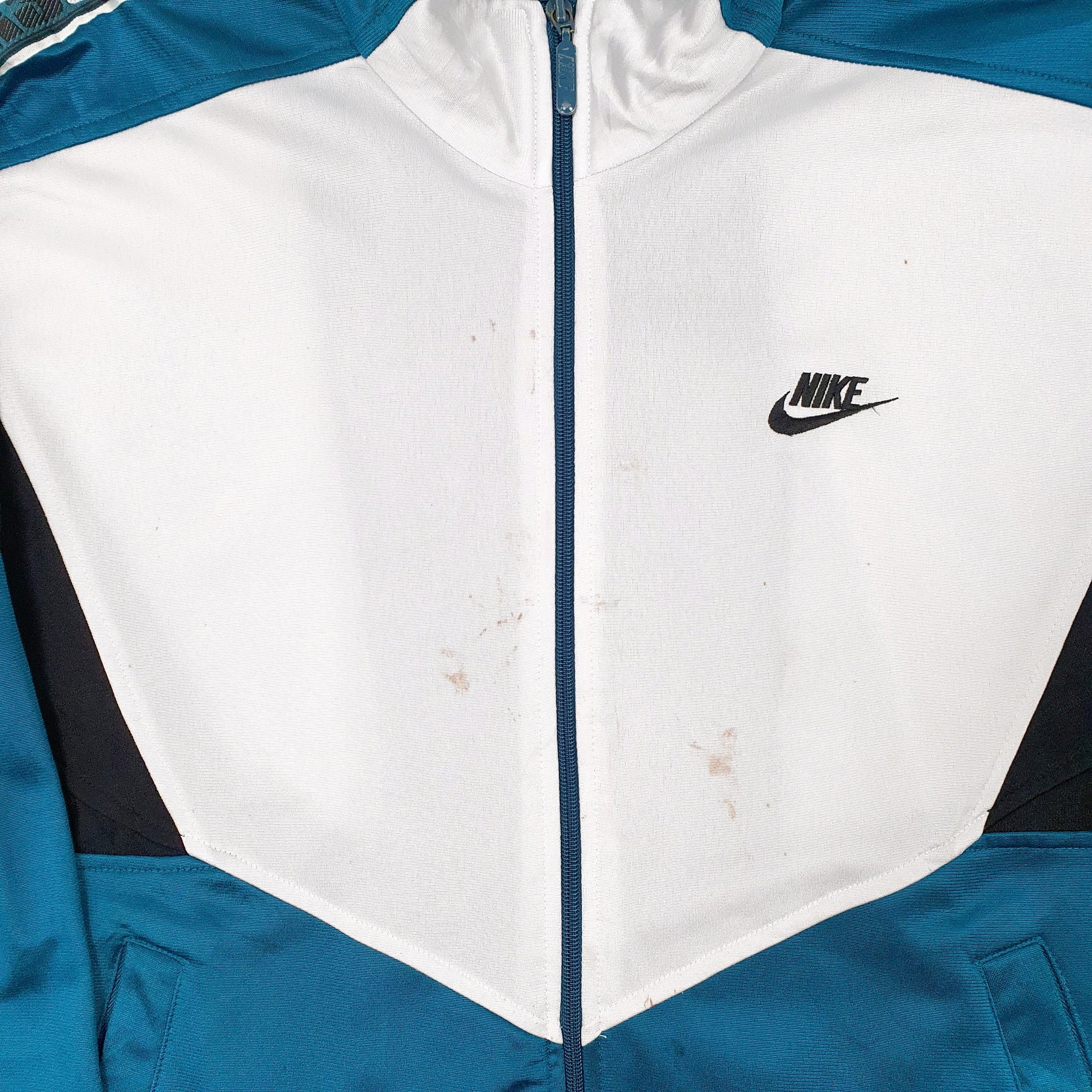 Mens Blue Nike Vintage 1990s Tracksuit Top Full Zip Jumper