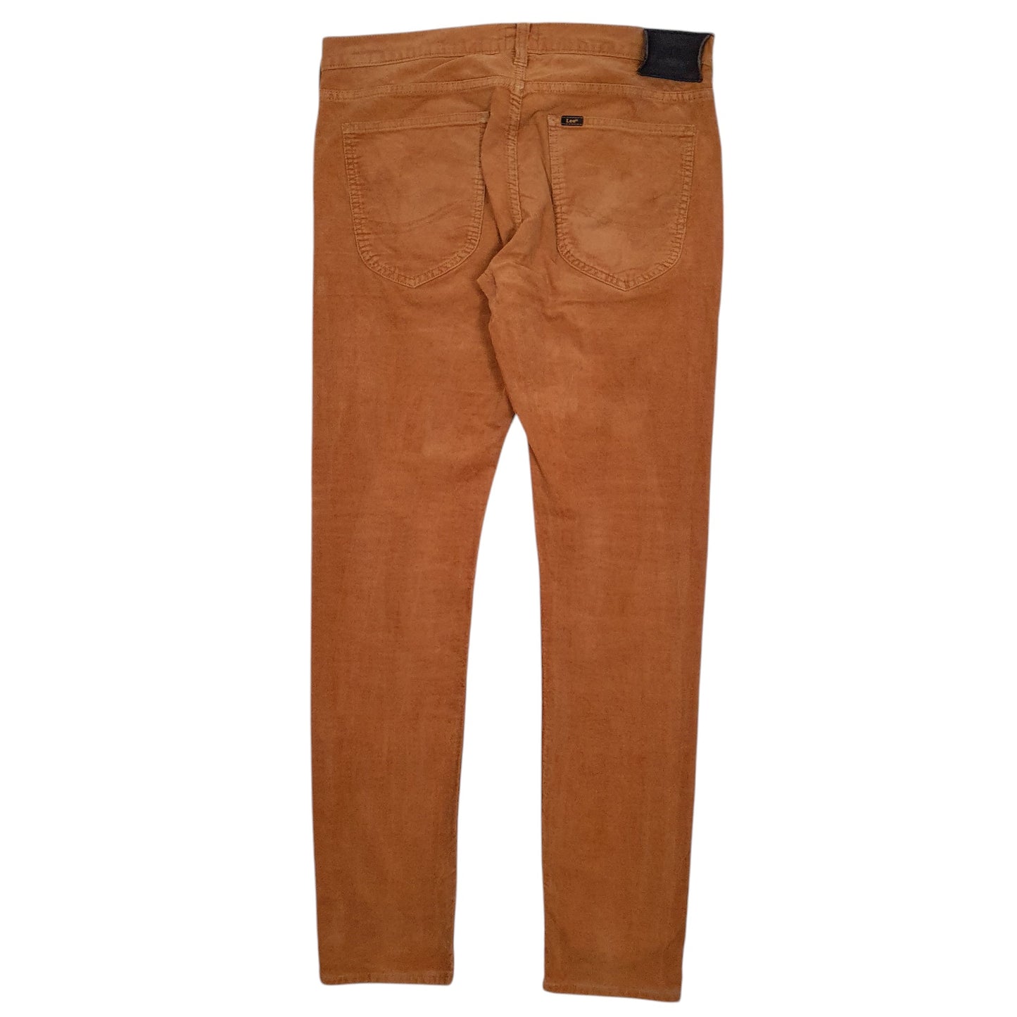 Mens Tan Lee Luke Slim Corduroy Trousers