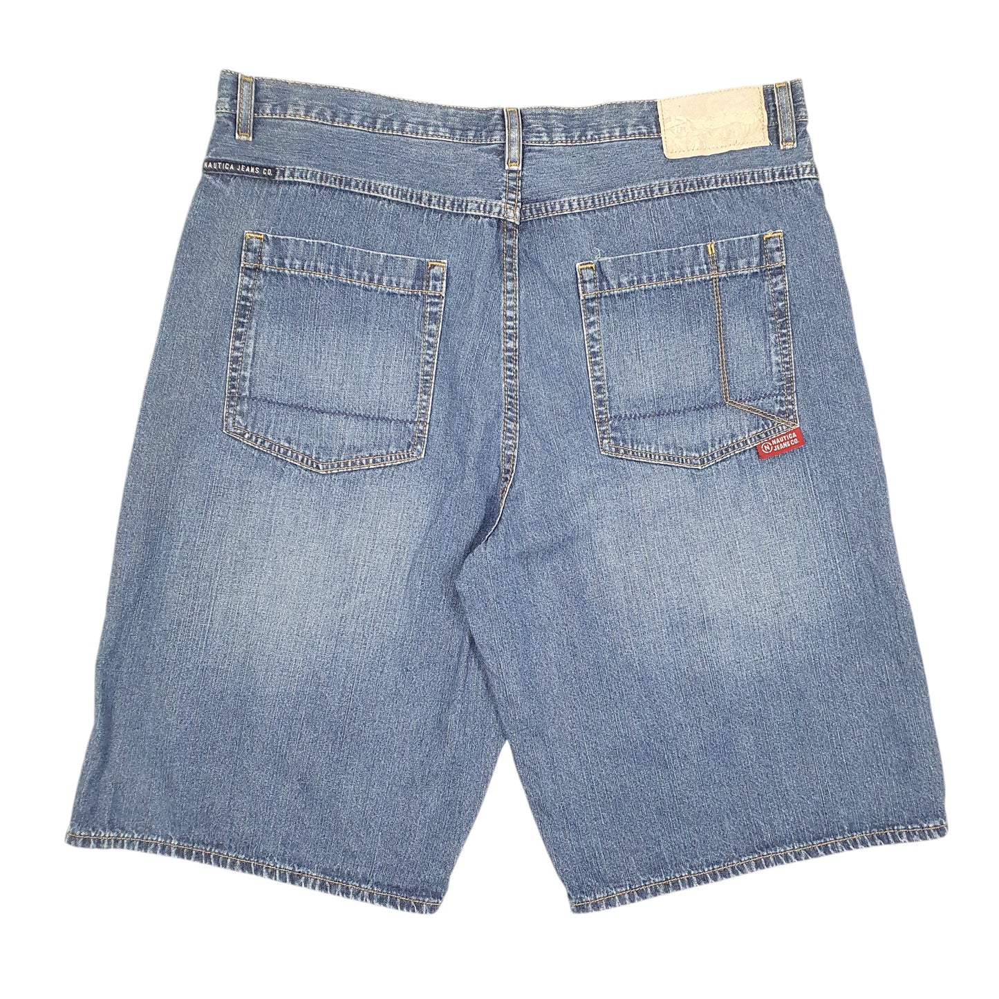 Mens Blue Nautica Baggy Jean Jorts Denim Shorts
