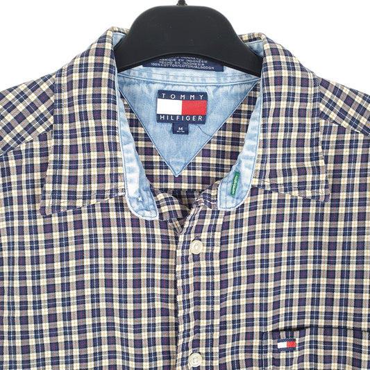 Mens Navy Tommy Hilfiger Flannel Overshirt Long Sleeve Shirt