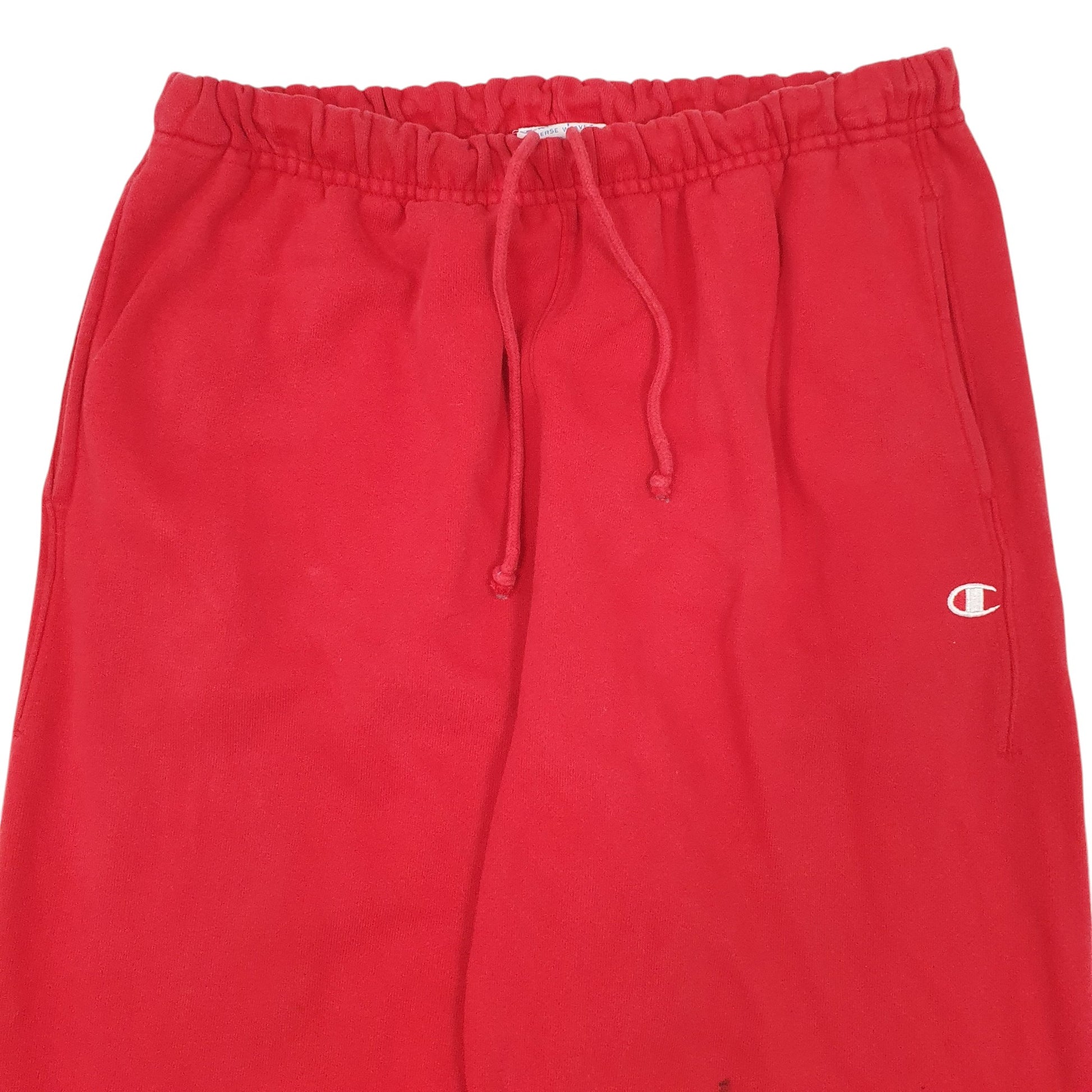 Mens Red Champion Stretch Reverse Weave Jogger Trousers