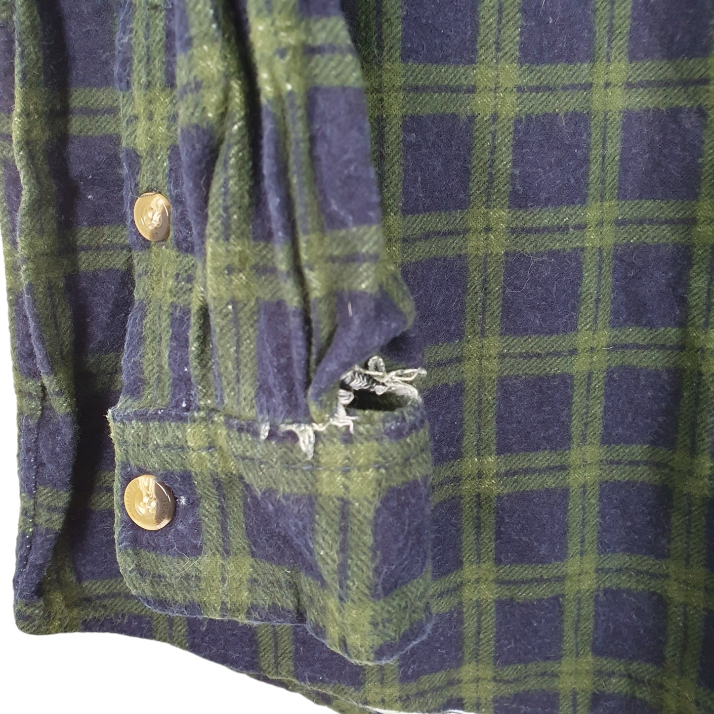 Mens Green Jeans Limited Flannel Overshirt Long Sleeve Shirt