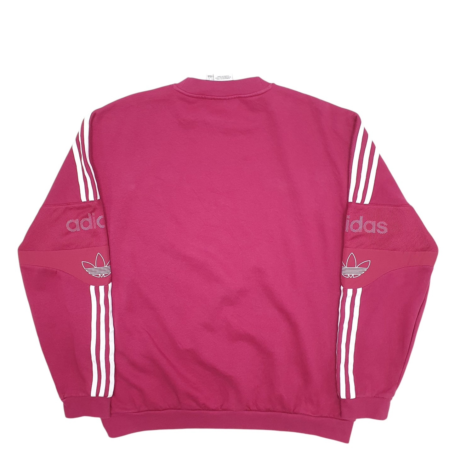 Mens Burgundy Adidas  Crewneck Jumper
