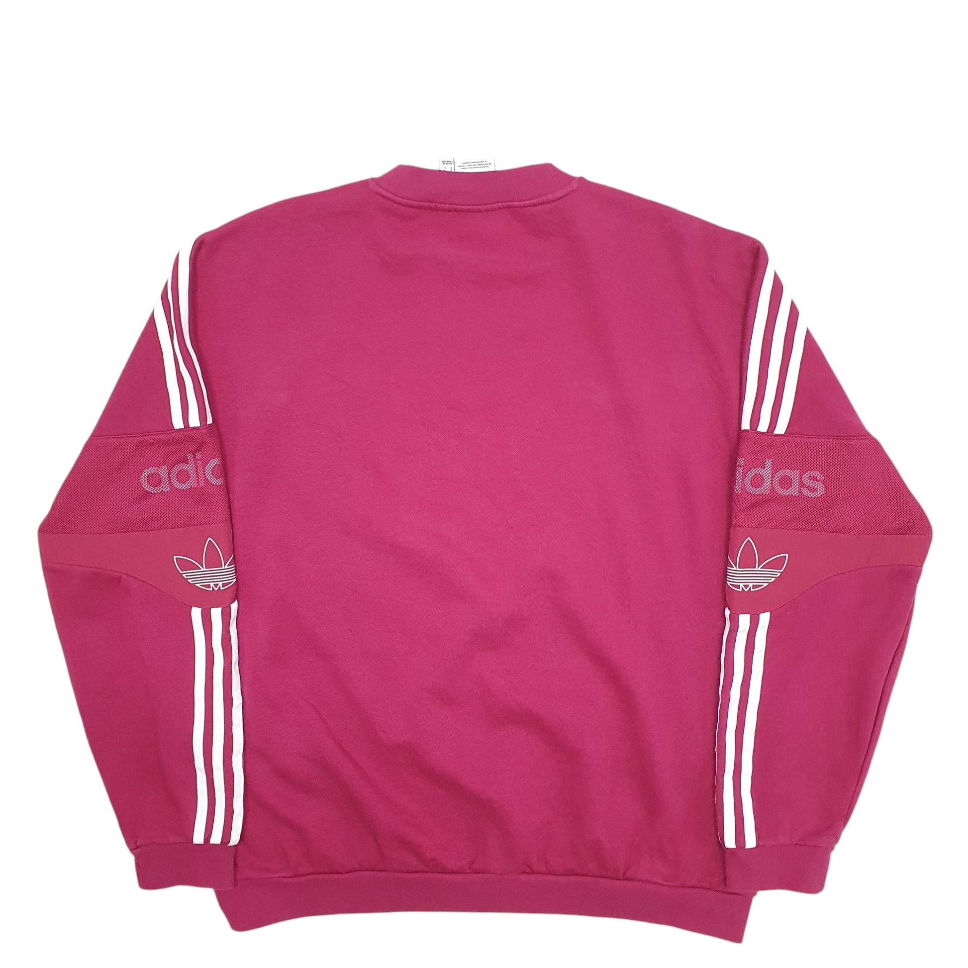 Mens Burgundy Adidas  Crewneck Jumper