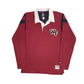 Mens Burgundy Wearfirst Rugby Long Sleeve Polo Shirt