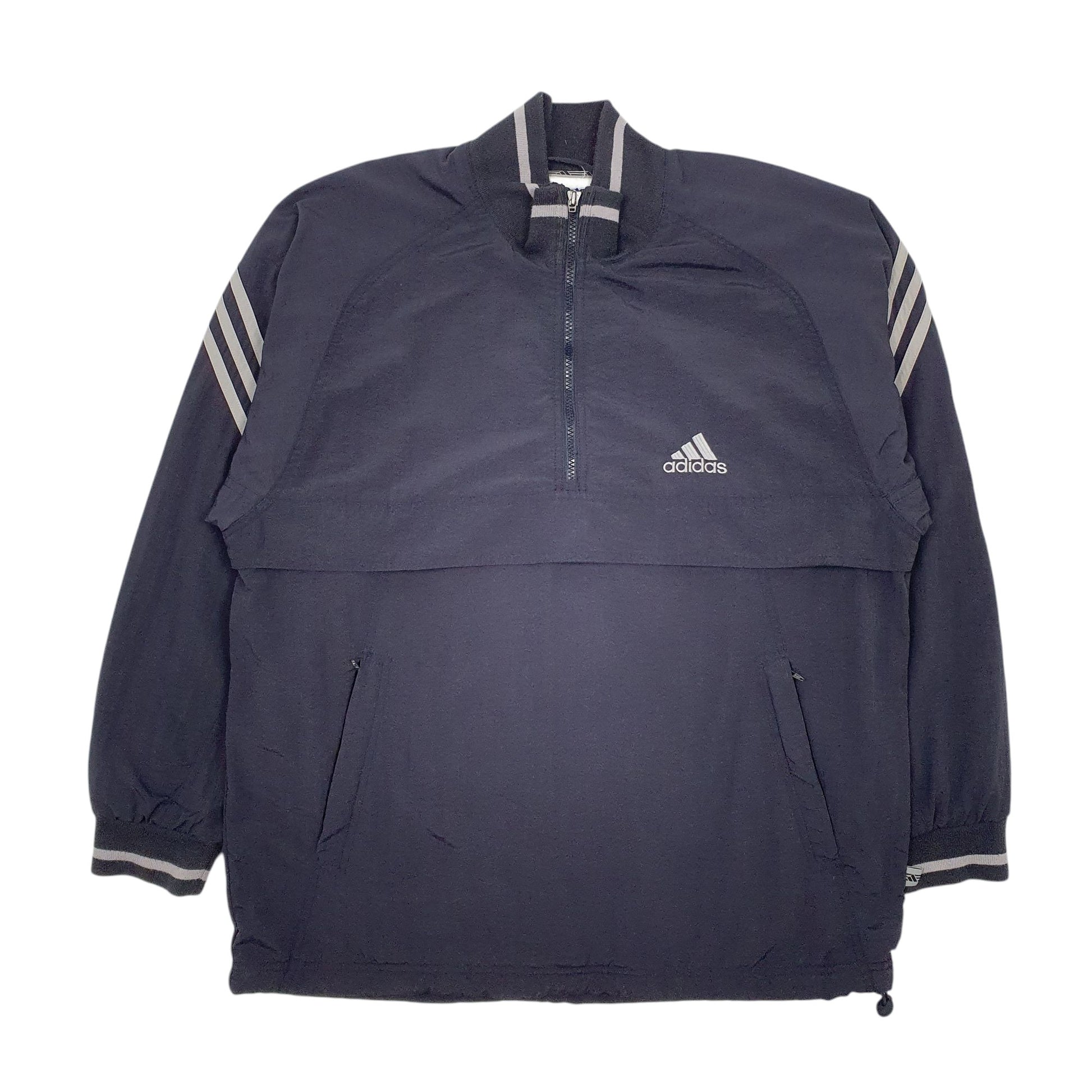 Mens Black Adidas Vintage 90s  Coat