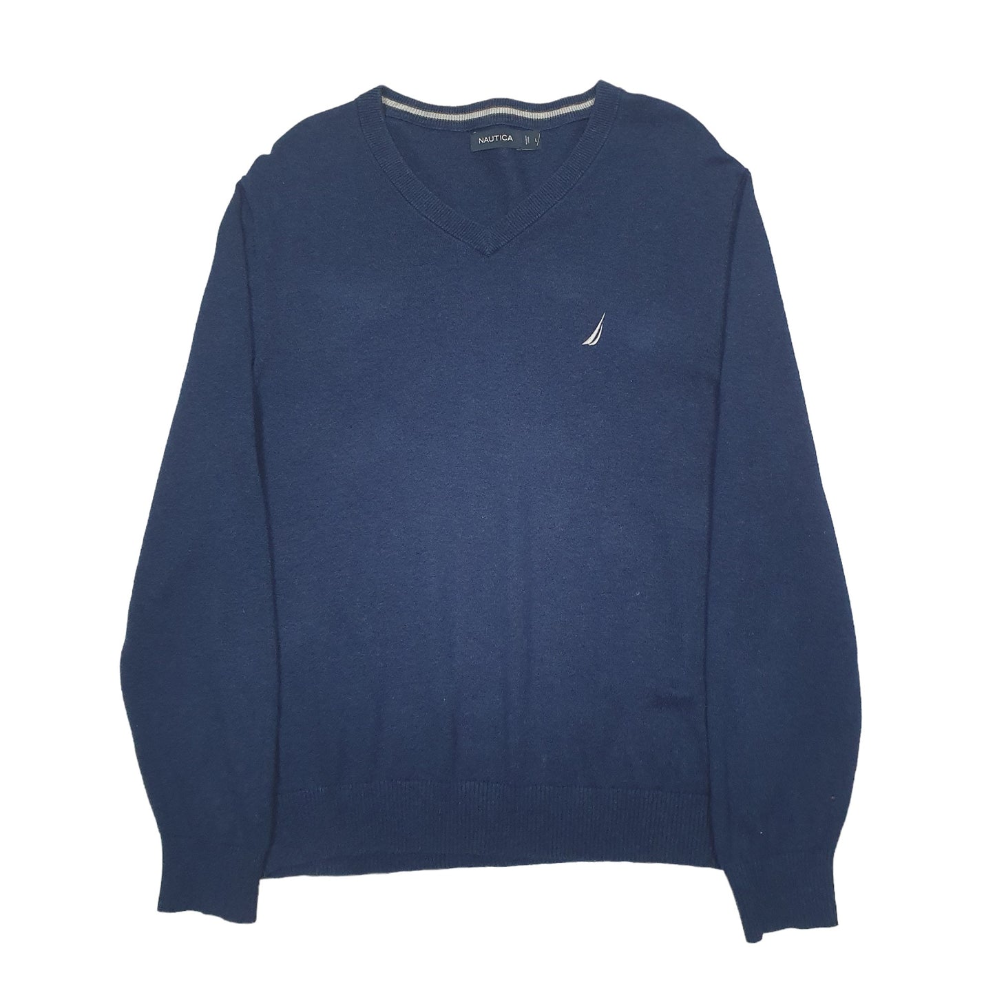 Mens Navy Nautica Knit Crewneck Jumper