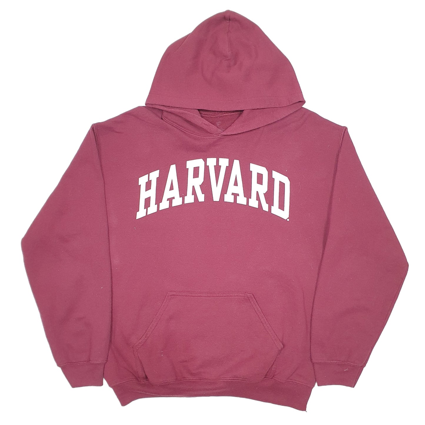 Mens Burgundy Unbranded Harvard Spellout Ivy League USA Hoodie Jumper