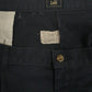 Mens Navy Lee Vintage 1980s Pleated Chino Trousers