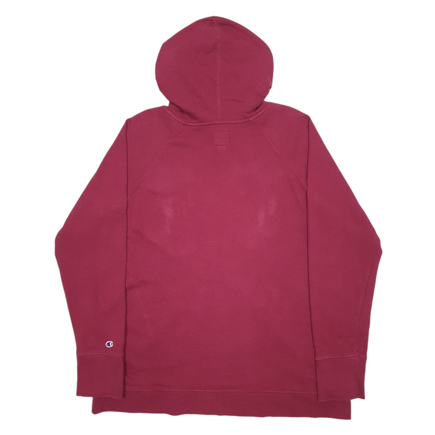 Mens Burgundy Champion Spellout Hoodie Jumper