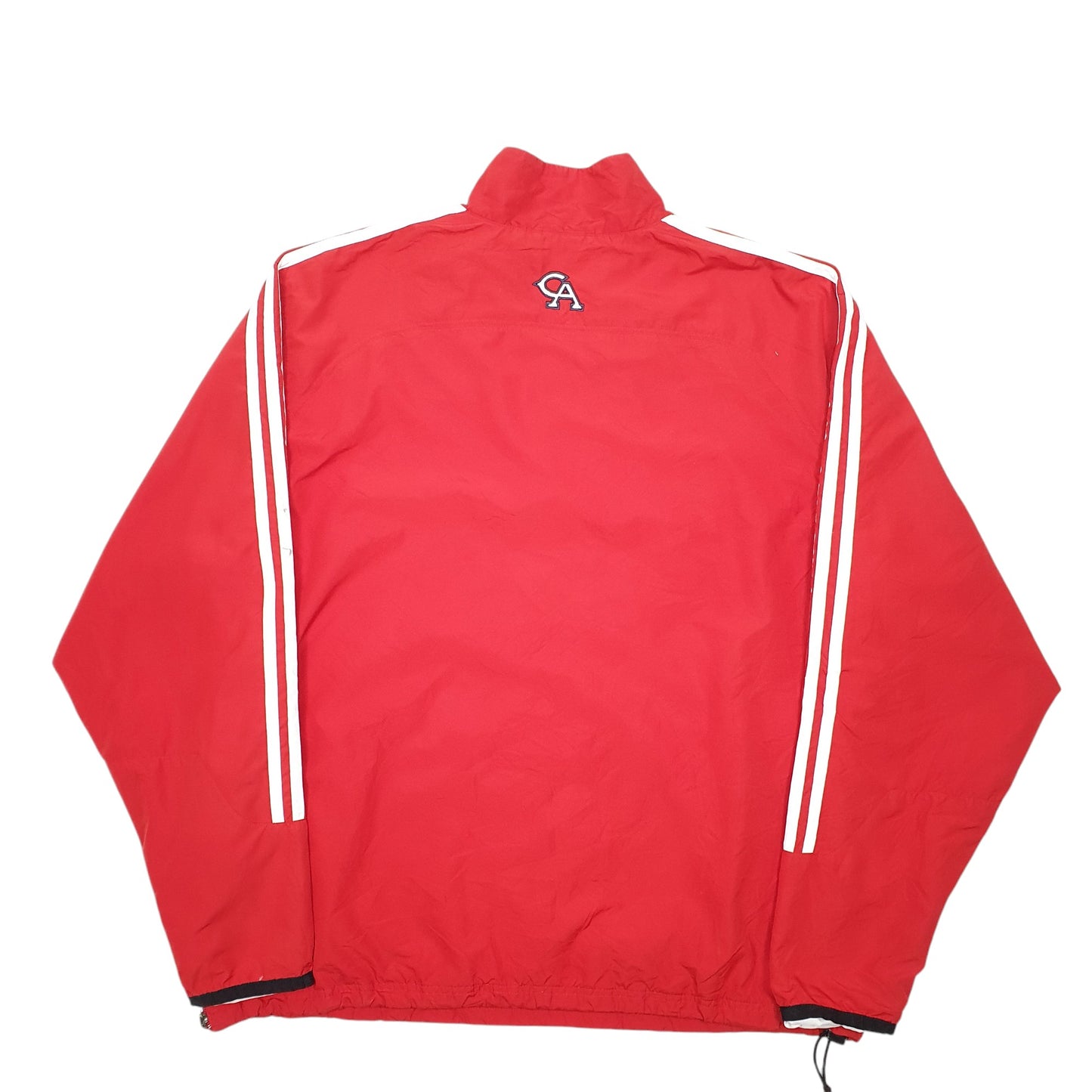 Mens Red Adidas California Angels Baseball MLB Smock Pop Over  Coat