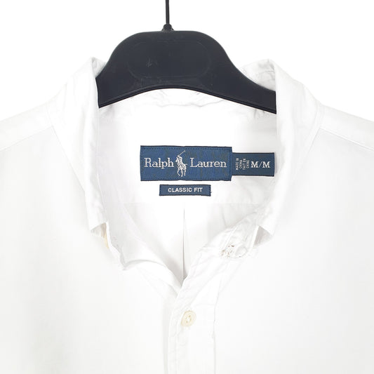 Mens White Ralph Lauren Oxford Long Sleeve Shirt