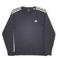 Womens Black Adidas  Crewneck Jumper
